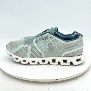 On Running Women's Light Gray and Teal Cloudflow Sneakers